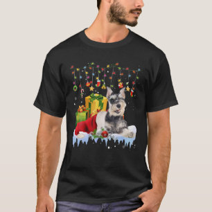 Miniatuur Schnauzer Santa Hat Kerstmis Xma T-shirt