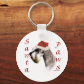 Miniatuur Schnauzer Santa Paws Sleutelhanger (Achterkant)