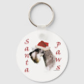 Miniatuur Schnauzer Santa Paws Sleutelhanger (Achterkant)
