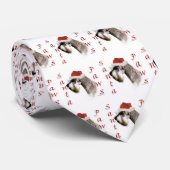 Miniatuur Schnauzer Santa Paws Stropdas (Opgerold)