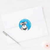 Miniatuur Schnauzer Schattige Cartoon Dog Ronde Sticker (Envelop)
