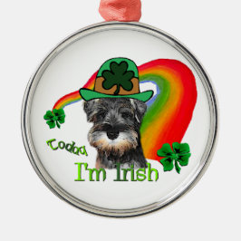 Miniatuur Schnauzer St. Patrick Metalen Ornament