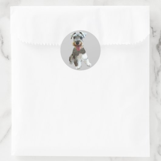 Miniatuur Schnauzer Sticker (Tas)