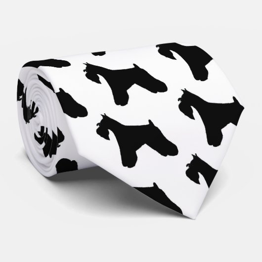 Miniatuur Schnauzer-Stropdas Stropdas (Opgerold)