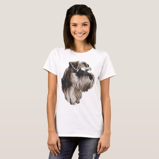 miniatuur schnauzer t-shirt (Voorkant volledig)