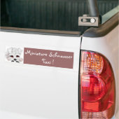 Miniatuur Schnauzer Taxi! Bumpersticker (Op Truck)