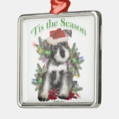 Miniatuur Schnauzer "Tis Metalen Ornament (Links)