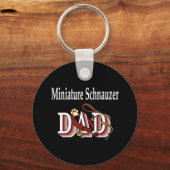 miniatuur schnauzer vader sleutelhanger (Voorkant)