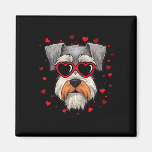 Miniatuur Schnauzer Valentijnshart Schattige Hond Magneet