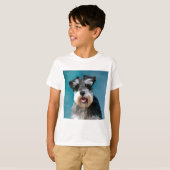 Miniatuur Schnauzer Water Color Art Painting T-shirt (Voorkant volledig)