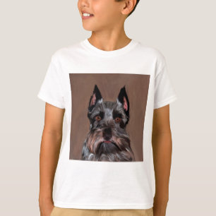 Miniatuur Schnauzer Water Color Art Painting T-shirt