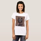 Miniatuur Schnauzer Water Color Art Painting T-shirt (Voorkant volledig)