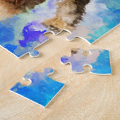 Miniatuur Schnauzer Waterverf Digital Art Legpuzzel (Zijkant)