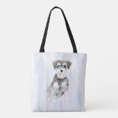 Miniatuur Schnauzer waterverven illustratie Tote Bag (Achterkant)