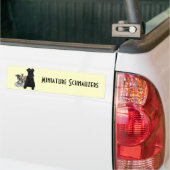 Miniatuur Schnauzers - Bumpersticker (Op Truck)