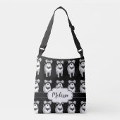 Miniatuur Schnauzers Custom Retro Crossbody Tas (Voorkant)