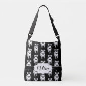 Miniatuur Schnauzers Custom Retro Crossbody Tas (Voorkant)