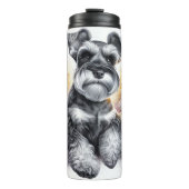 Miniatuur Schnauzer's Floral Charm Thermosbeker (Voorkant)