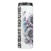 Miniatuur Schnauzer's Floral Charm Thermosbeker (Achterkant)