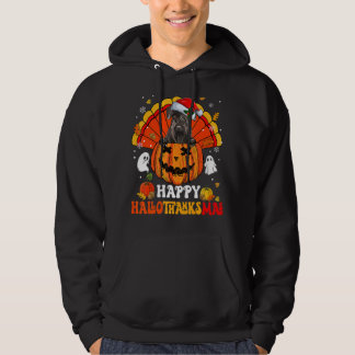 Miniatuur Schnauzers Hallothanksmas Halloween Dan Hoodie