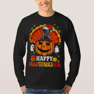 Miniatuur Schnauzers Hallothanksmas Halloween Dan T-shirt