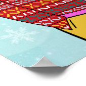 Miniatuur Schnauzers-kerstfamilieportret Poster (Hoek)