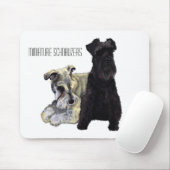 Miniatuur Schnauzers - Mousepad Muismat (Met muis)