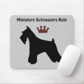 Miniatuur Schnauzers Rule Mousepad Muismat (Met muis)