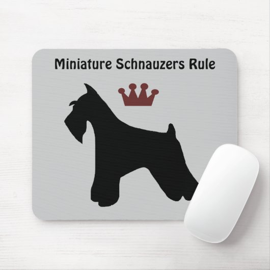 Miniatuur Schnauzers Rule Mousepad Muismat (Met muis)