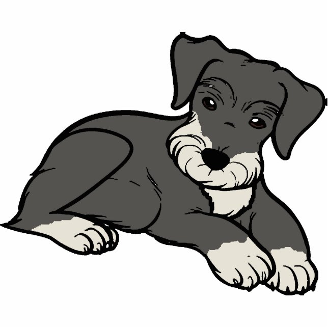 miniatuur schnuazuer-zout en peper-cartoon staand fotobeeldje  (Voorkant)