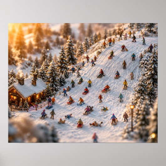 Miniatuur sleeheuvel avontuur poster (Voorkant)