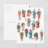 Miniatuur Soldier Militaire mannen Papier Pop Uitg Briefkaart (Voorkant / Achterkant)