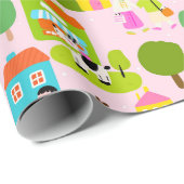 Miniatuur stads scène cadeaupapier (Rol Hoek)
