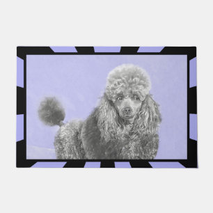 Miniatuur Toy Poodle Zilver Grijs Blauw Honden Kun Deurmat