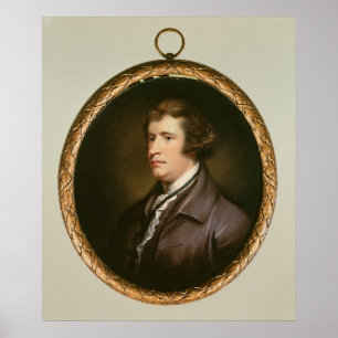 Miniatuur van Edmund Burke, 1795 Poster