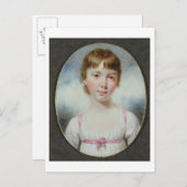 Miniatuur van een jong meisje briefkaart (Voorkant / Achterkant)