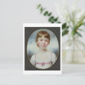 Miniatuur van een jong meisje briefkaart (Staand voorkant)