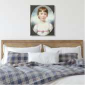 Miniatuur van een jong meisje canvas afdruk (Insitu (Slaapkamer))