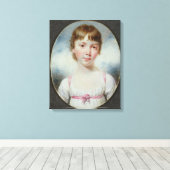 Miniatuur van een jong meisje canvas afdruk (Insitu (Houten vloer))