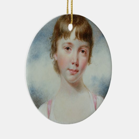 Miniatuur van een jong meisje keramisch ornament (Rechts)