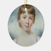 Miniatuur van een jong meisje keramisch ornament (Links)