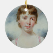 Miniatuur van een jong meisje keramisch ornament (Achterkant)