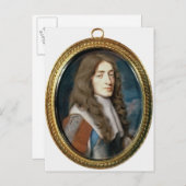 Miniatuur van James II als Hertog van York, 1661 Briefkaart (Voorkant / Achterkant)