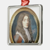 Miniatuur van James II als Hertog van York, 1661 Metalen Ornament (Links)
