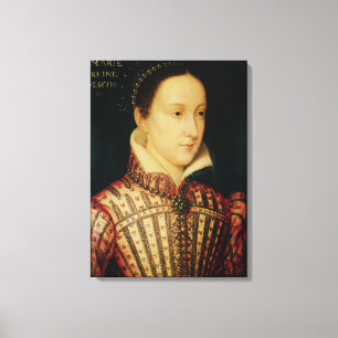 Miniatuur van Mary Queen of Scots, c.1560 Canvas Afdruk