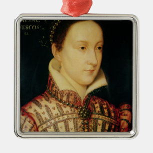 Miniatuur van Mary Queen of Scots, c.1560 Metalen Ornament