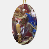 miniatuur Venetiaanse maskers Keramisch Ornament (Links)