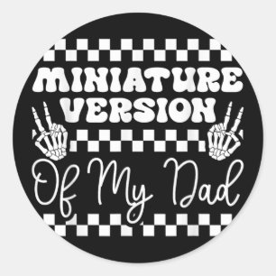 Miniatuur versie van mijn vader Grappige Kinder pe Ronde Sticker