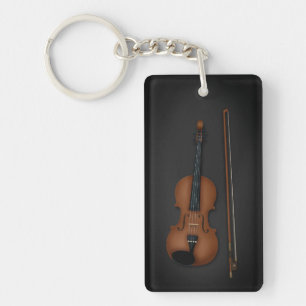 Miniatuur Violin & Bow klassieke muziek charmeren Sleutelhanger