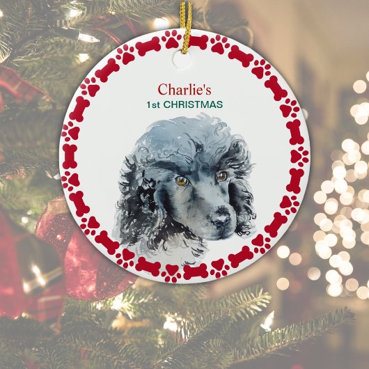 Miniatuur Wieg, speciaal gepersonaliseerde Waterve Keramisch Ornament